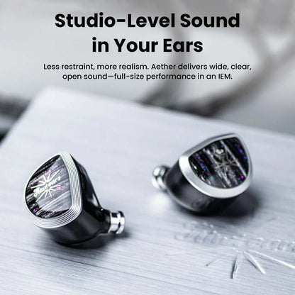 Kiwiears Aether IEM Black NoMic 3.5MM STUDIO LEVEL SOUND IN YOUR EARS