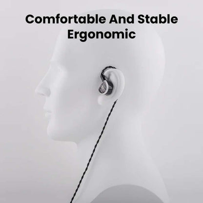 Kiwiears Aether IEM Black NoMic 3.5MM COMFORT AND STABLE ERGONOMIC