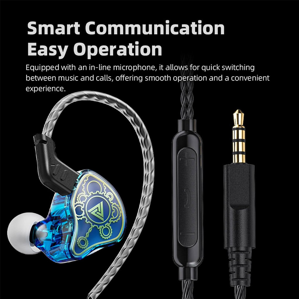 QKZ Hi7T IEM Blue mic
