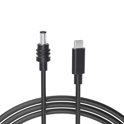 TECPHILE 20V Type-C PD 100W to DC power adapter cable with 500CM length, ideal for laptops and routers, featuring USB-C and DC barrel connectors.