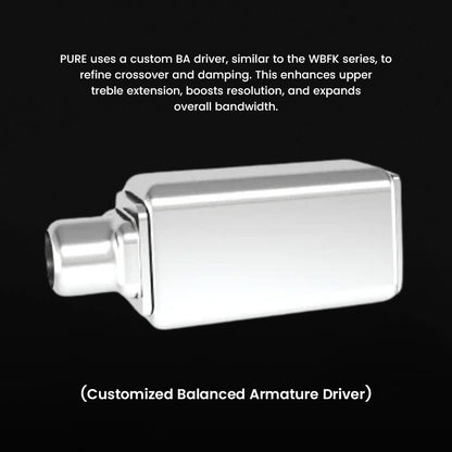 TRUTHEAR IEM - Hybrid Driver Performance | 1DD + 3BA Setup with custom balanced armature driver for enhanced treble and bandwidth.