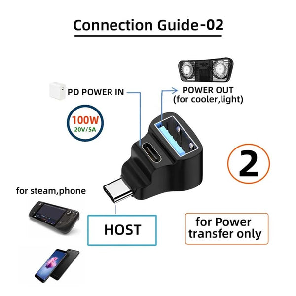 TECPHILE 2-in-1 USB-A to Type-C OTG Adapter - 5