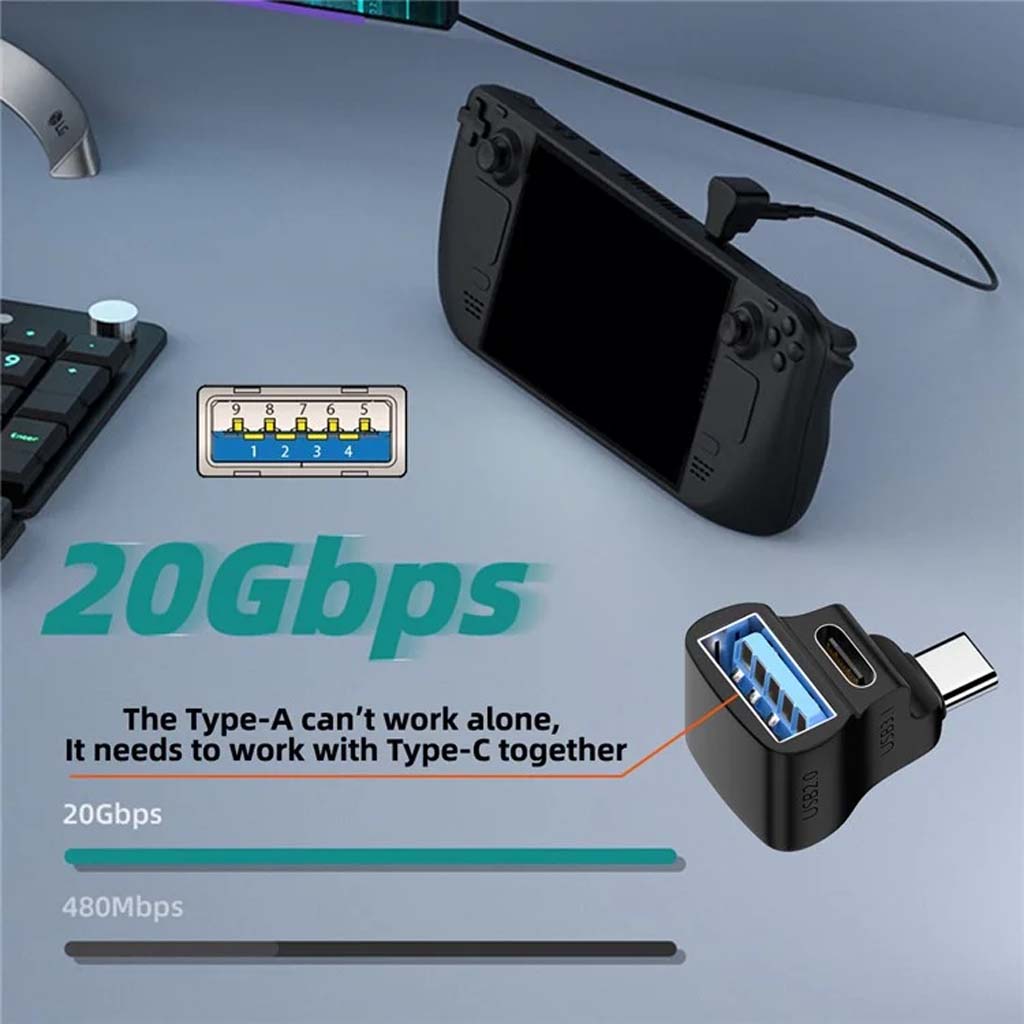 Tecphile CA130 USBA F Adapter Black CM CF 20 GBPS