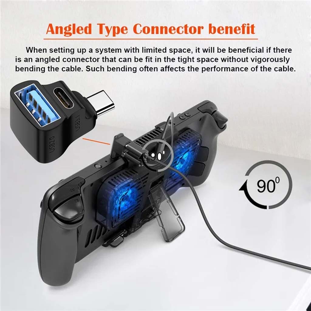 Tecphile CA130 USBA F Adapter Black CM CF ANGLED TYPE CONNECTER 
