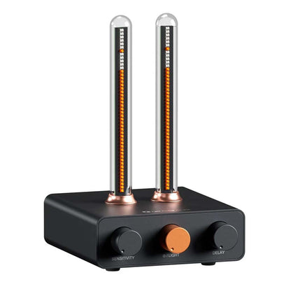 Fosi Audio - AH-01A Music Rhythm Visualizer Light with dual LED tubes and control knobs for sensitivity, light, and delay. Ideal for ambient lighting setups.
