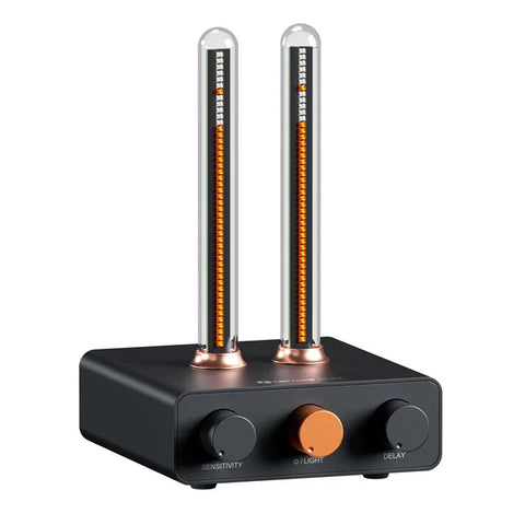Fosi Audio - AH-01A Music Rhythm Visualizer Light with dual LED tubes and control knobs for sensitivity, light, and delay. Ideal for ambient lighting setups.