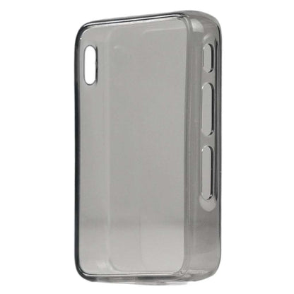 HiBy R1 Transparent Case with side button cutouts, offering shock absorption and scratch resistance for MP3 players.