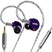 Purple CCA Phoenix IEM with 3.5mm jack and inline mic, combining stylish design with premium sound.