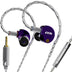 Purple CCA Phoenix IEM with 3.5mm jack and inline mic, combining stylish design with premium sound.