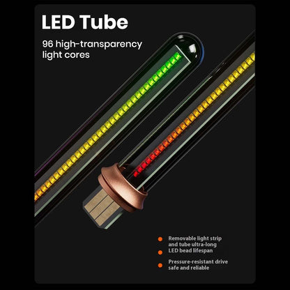 LED tubes of Fosi Audio - AH-01A Music Rhythm Visualizer Light featuring 96 high-transparency light cores for vibrant, long-lasting illumination synced to music.