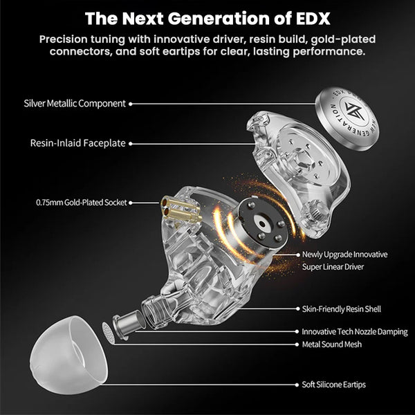 KZ - EDX Pro 2 Super Linear 10mm Dynamic Driver IEM - 9