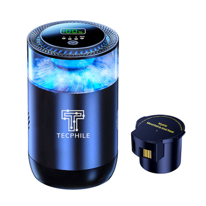 P3 Car Air Freshener Atomizer with Mystic Mountains and Seas Aroma cartridge, delivering a refreshing mountain and ocean breeze scent.