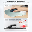 TECPHILE – Cloud Shape Ergonomic Gel Mouse Pad and Keyboard Wrist Support & Coaster Set - 2