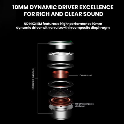 ND Audio NX2 IEM 10mm Dynamic driver 
