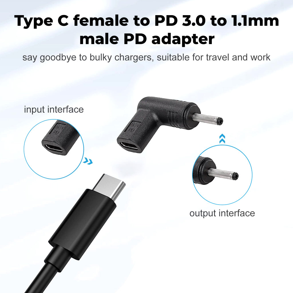 TECPHILE 100W Type C to Female Acer/ Asus/ Samsung Laptop Adapter