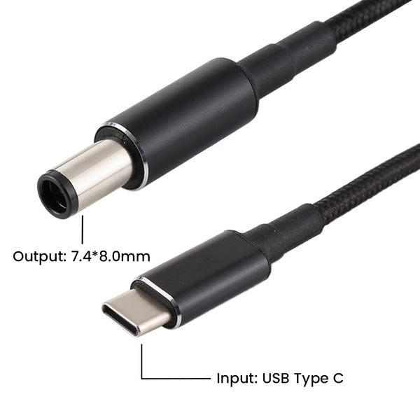 TECPHILE - 100W Type-C PD Fast Charging Cable for HP Laptop - 3