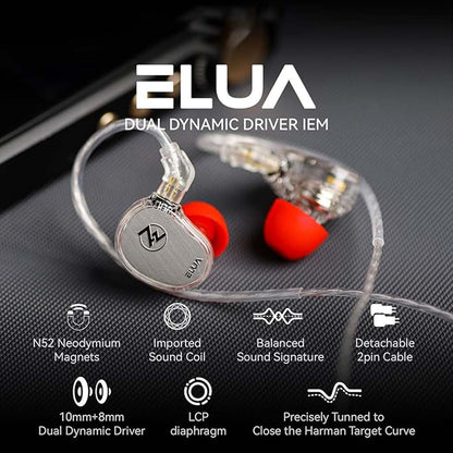 7hz Elua IEM Clear 3.5mm details
