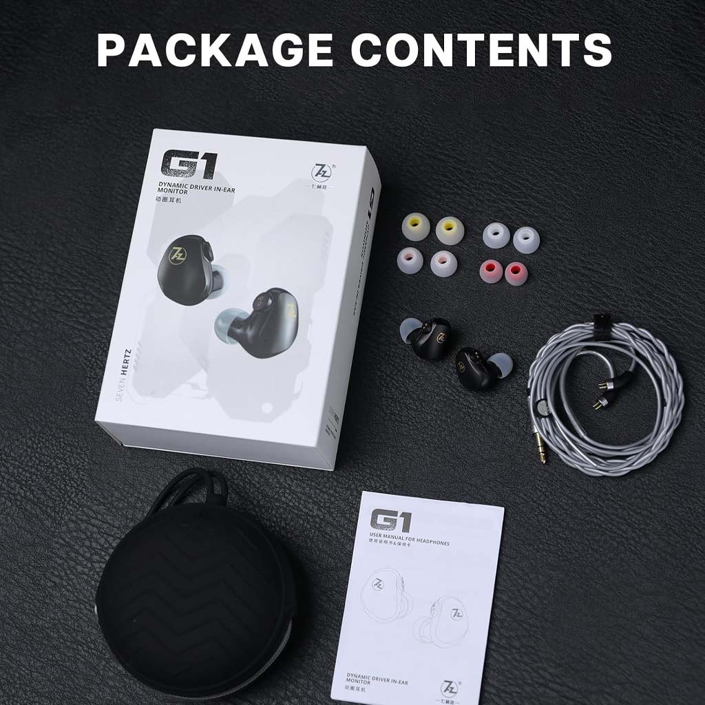 7hz G1 IEM 2pin package contents
