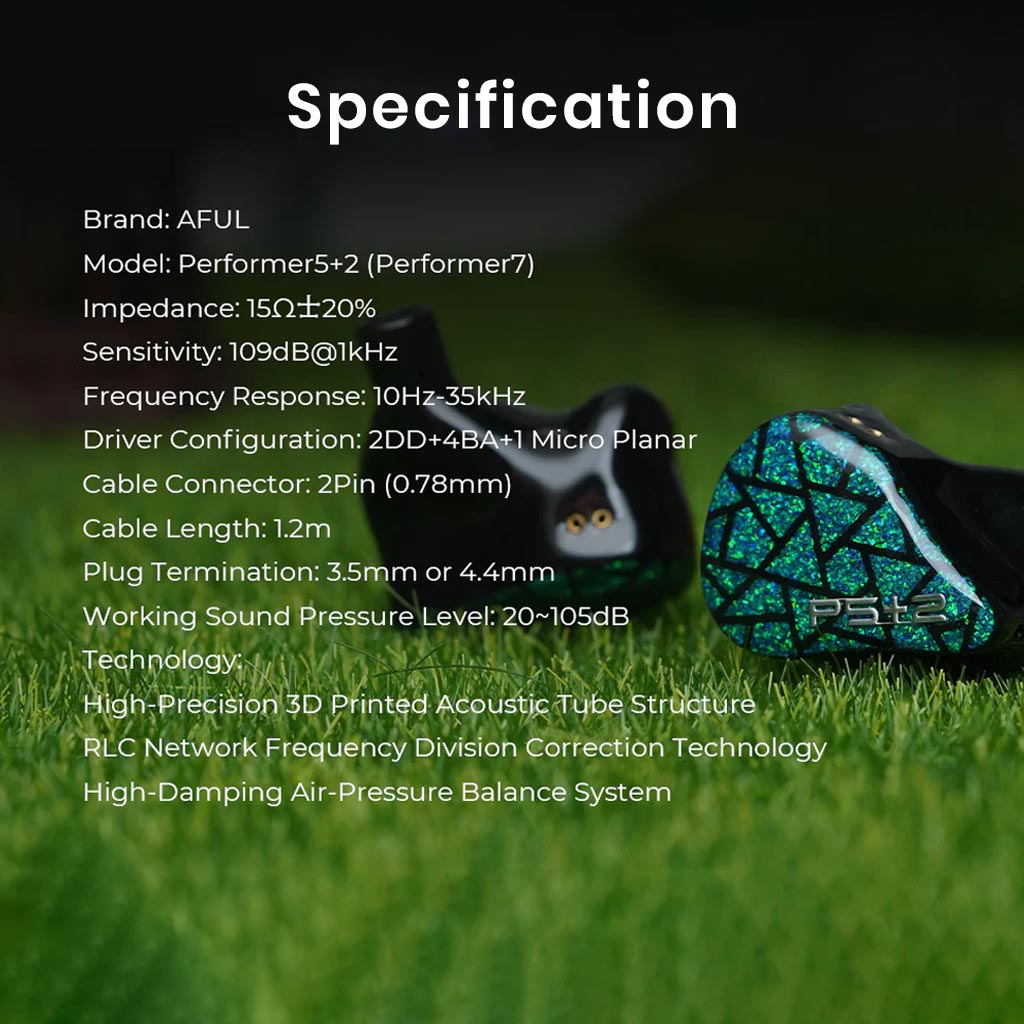 AFUL Performer 7 Hybrid Driver IEM Specification
