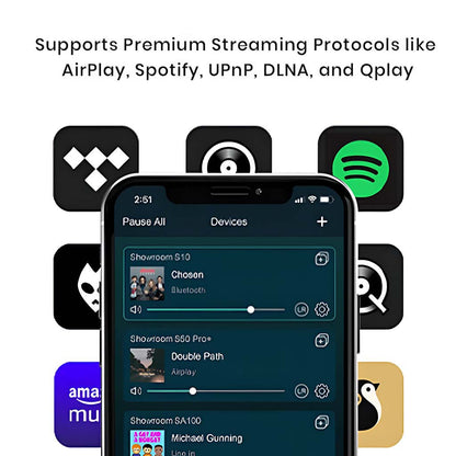 ARYLIC A100 Streamer Amplifier Multi-streaming protocols
