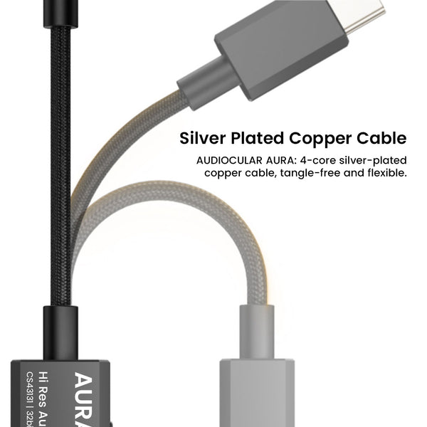 AUDIOCULAR - AURA Hi-Res Portable DAC & Amp with CS43131 DAC + SGM8262 AMP Chipset - 6