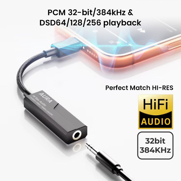 AUDIOCULAR - AURA Hi-Res Portable DAC & Amp with CS43131 DAC + SGM8262 AMP Chipset - 2