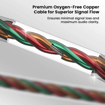 Premium oxygen-free copper cable in AUDIOCULAR BR Pro IEM ensures superior signal flow and minimal audio distortion.