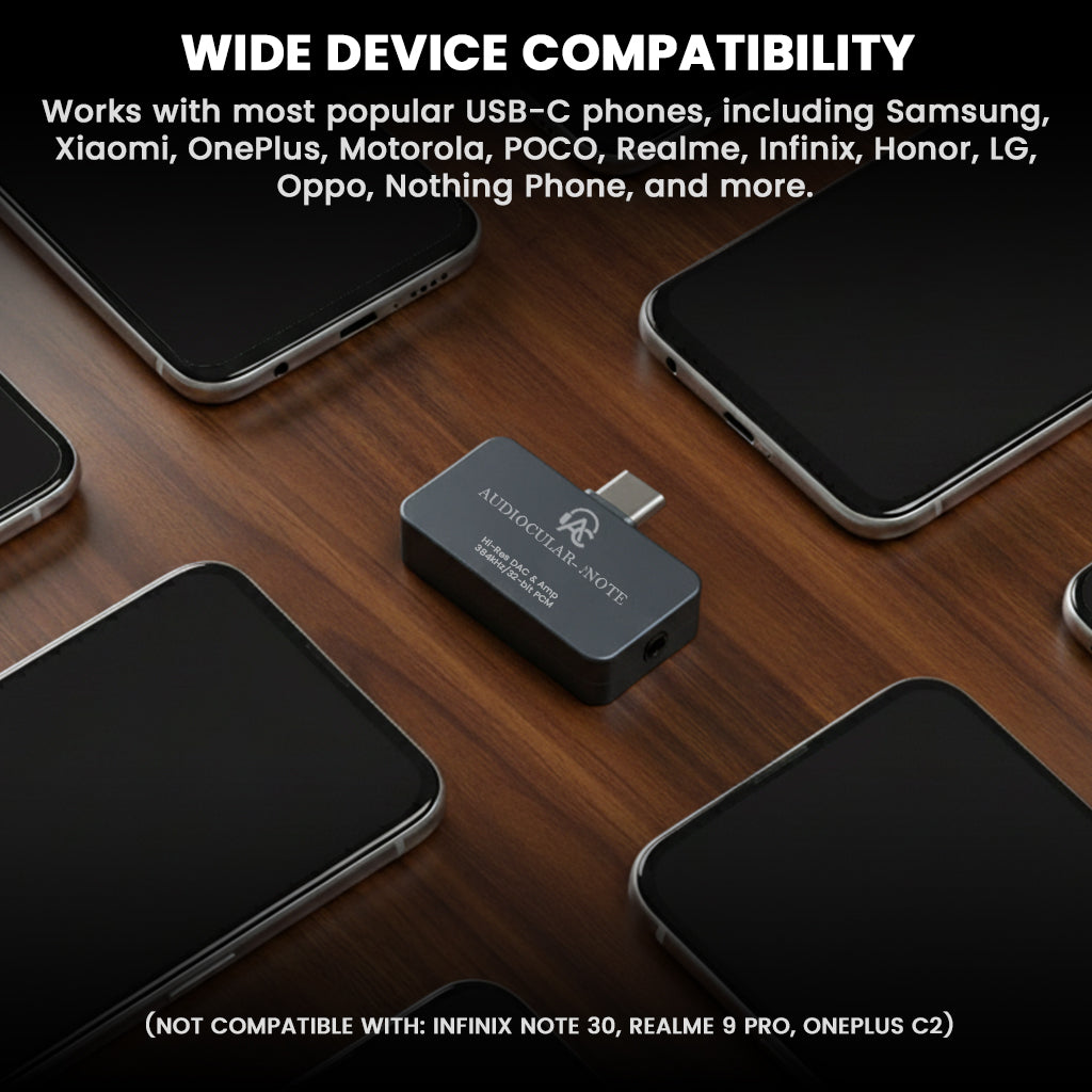 AUDIOCULAR - NOTE Hi-Res Portable DAC & Amp with KT02H20 DAC + OPA97220 AMP Chipset