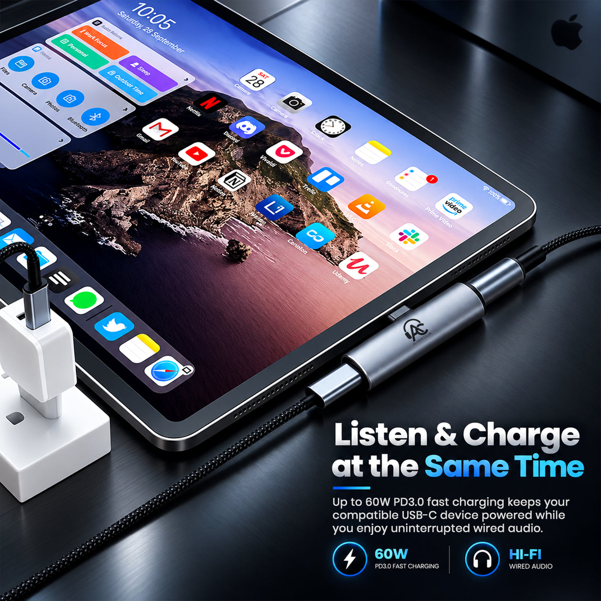 AUDIOCULAR - Note Plus KT0231H USB-C DAC & PD Charging Adapter