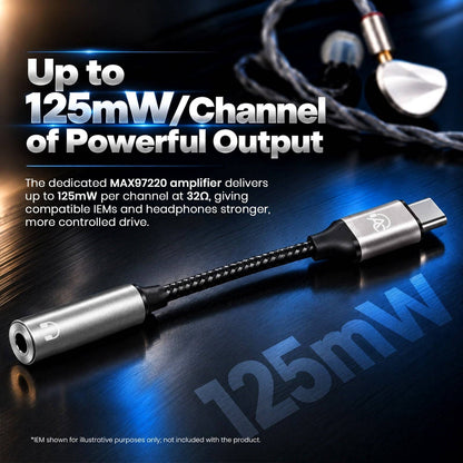 AUDIOCULAR - Note-S KT0231H + MAX97220 Type-C to 3.5mm Portable DAC & Amp