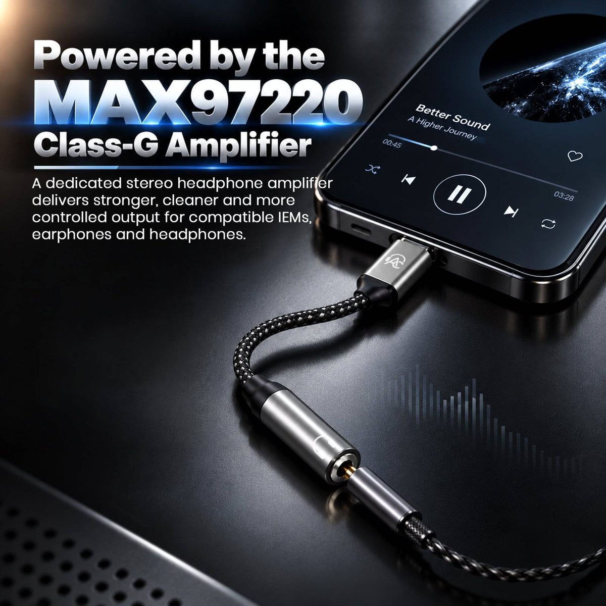 AUDIOCULAR - Note-S KT0231H + MAX97220 Type-C to 3.5mm Portable DAC & Amp