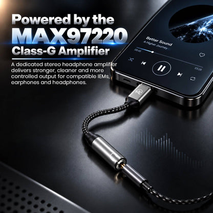 AUDIOCULAR - Note-S KT0231H + MAX97220 Type-C to 3.5mm Portable DAC & Amp