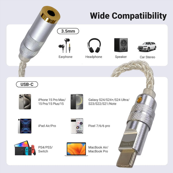 AUDIOCULAR D09 CX31993 Type C to 3.5mm DAC Dongle - 3
