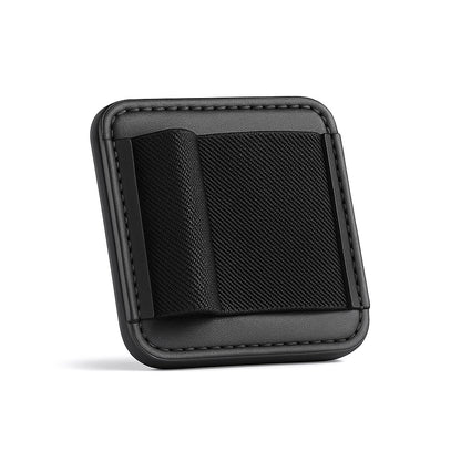 AUDIOCULAR Magnetic Dongle Holster in black with elastic band for securely holding USB DACs, ideal for MagSafe-compatible smartphones.