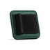 Green version of AUDIOCULAR Magnetic Dongle Holster with black elastic band, designed for compact USB DACs and MagSafe phones.
