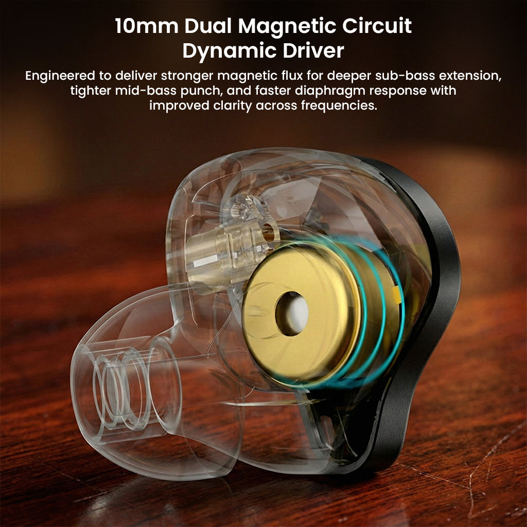 AUDIOCULAR x KZ Beast Type-C IEM with KT02H20P DAC, 10mm Dual AUDIOCULAR x KZ Beast Type-C IEM with KT02H20P DAC, 10mm Dual