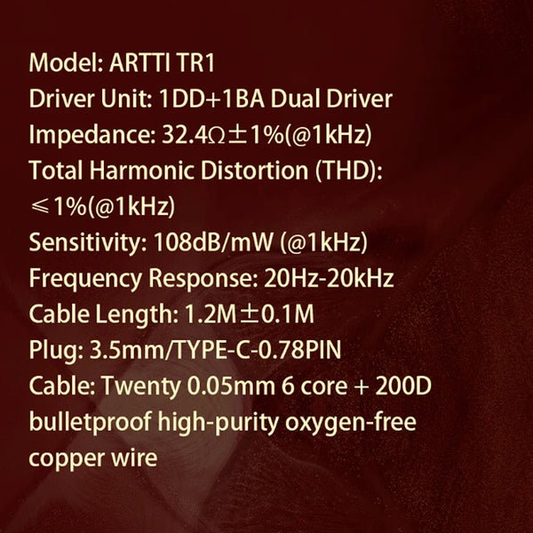 ARTTI - TR1 1DD + 1BA Hybrid IEM - 8