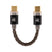 Audio cable with gold connectors and Audio-Clan branding on a white background