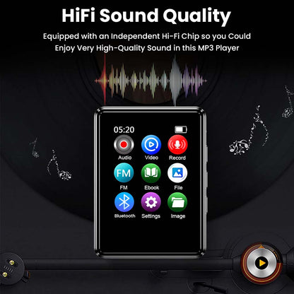 HiFi sound quality AUDIOCULAR M01 MP3 player with independent Hi-Fi chip for immersive high-definition audio playback.
