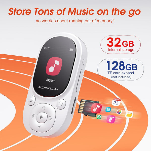 AUDIOCULAR - M11 Portable Mp3 Player with Clip Design - 28