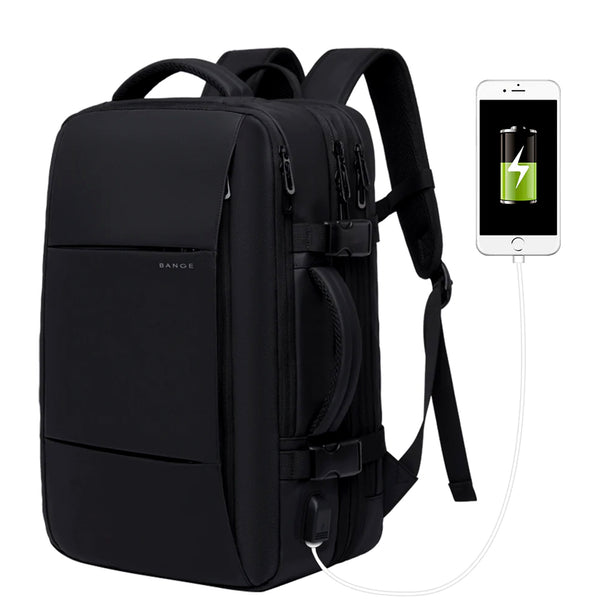 BANGE - 1908 Smart Travel Backpack with USB Port Fit for 17.3" Laptop - 1