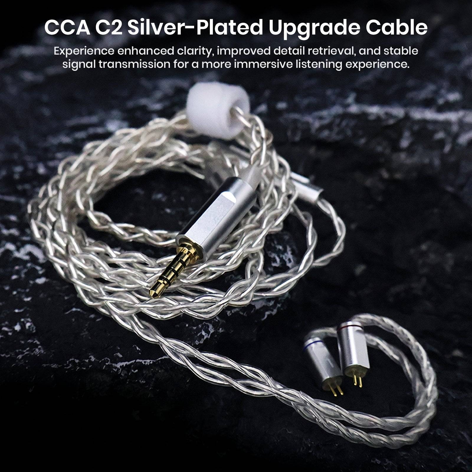 CCA C2 silver-plated OFC upgrade cable for IEM