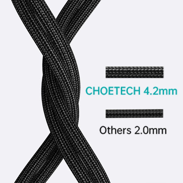 CHOETECH - 100W Type C Braided Fast Charging Cable (1.8m) - 3