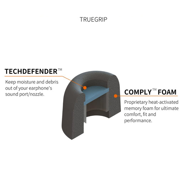 Comply – TrueGrip 2 Pair Memory Foam Eartips for IEMs - 4
