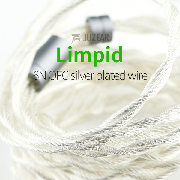 JUZEAR - Limpid OFC Silver Plated Upgrade Cable for IEM - 15