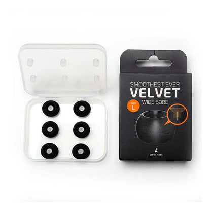 DIVINUS VELVENT Wide Bore Silicone Eartips Black