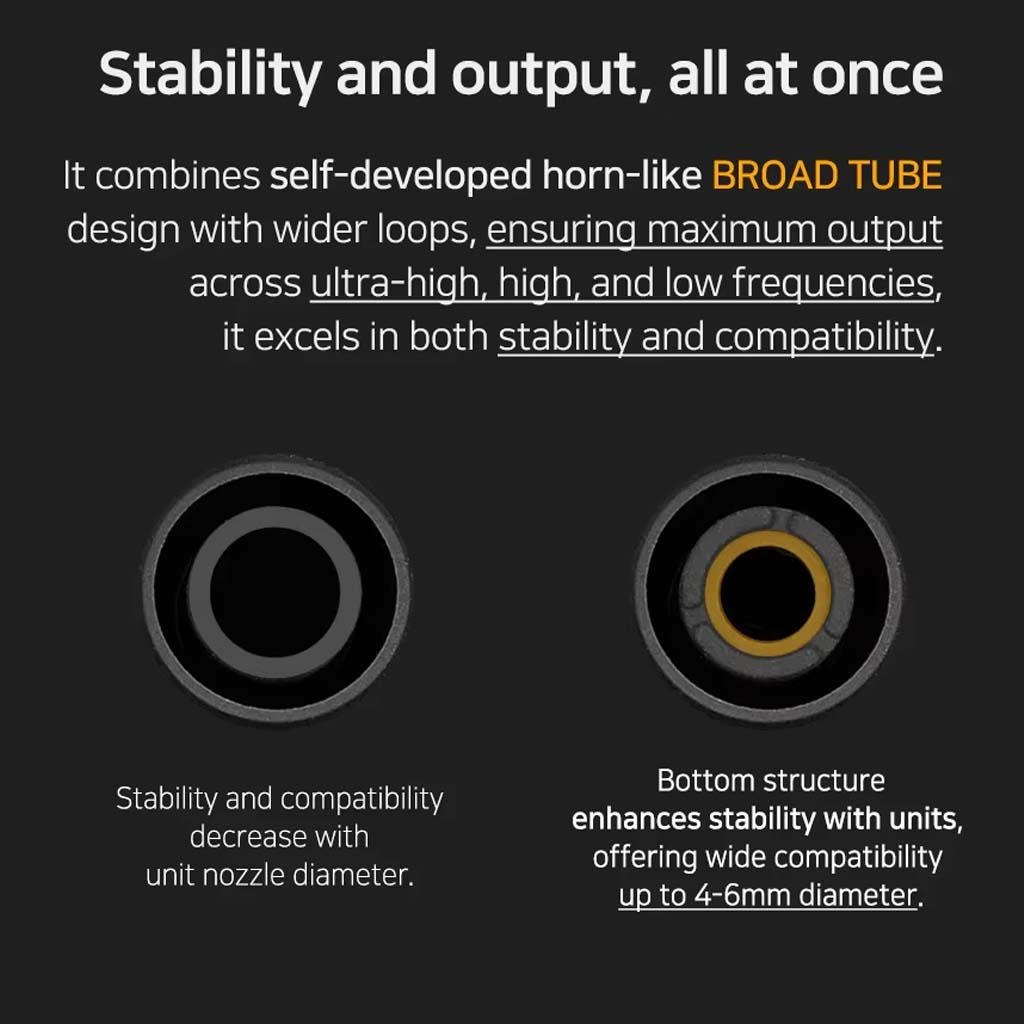 DIVINUS VELVENT Wide Bore Silicone Eartips Black 