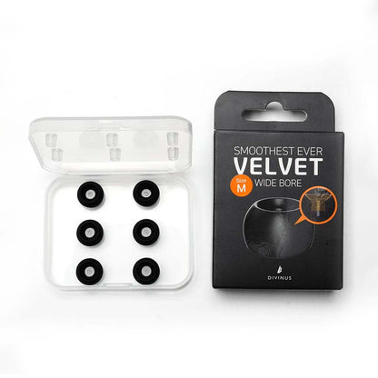 DIVINUS VELVENT Wide Bore Silicone Eartips Black