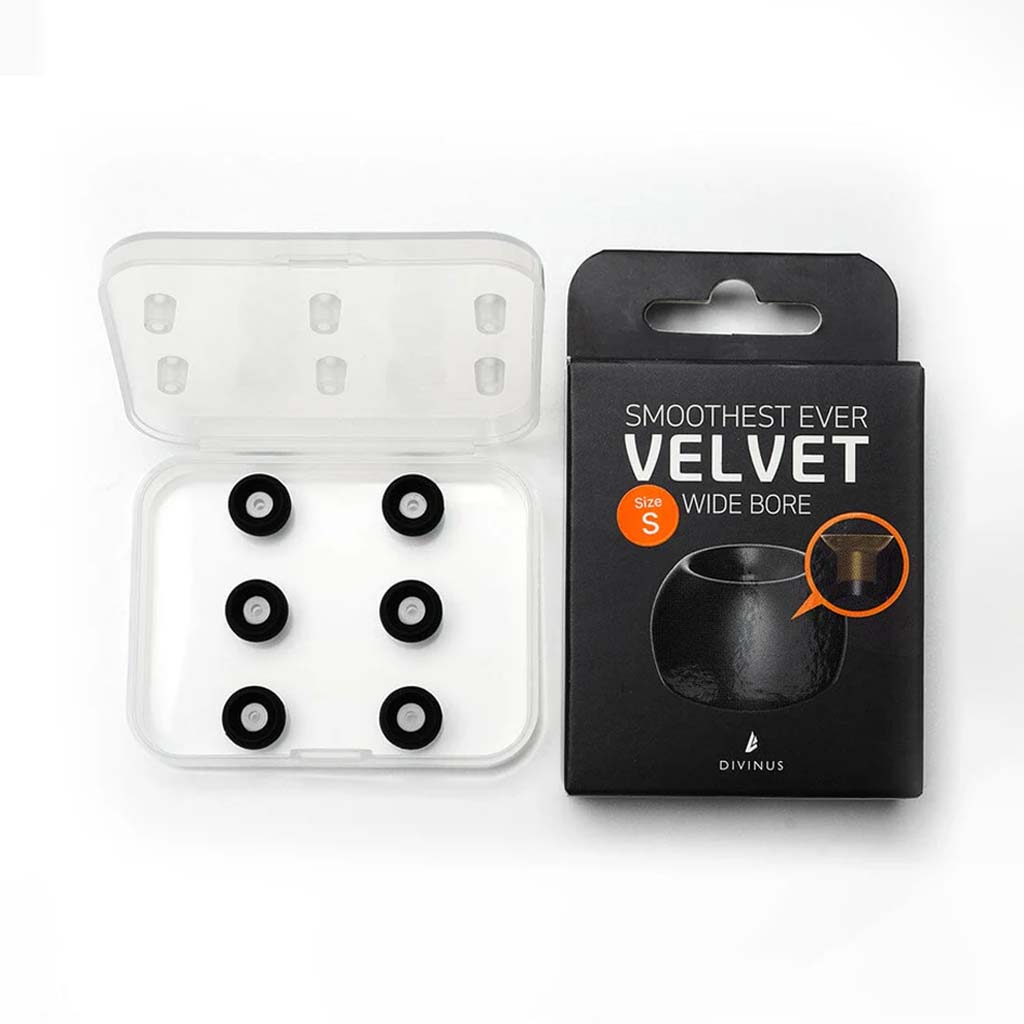 DIVINUS VELVENT Wide Bore Silicone Eartips Black