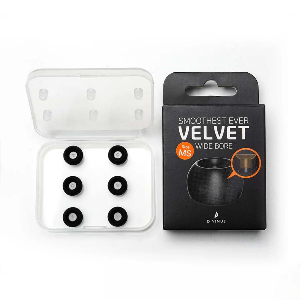 DIVINUS VELVENT Wide Bore Silicone Eartips Black